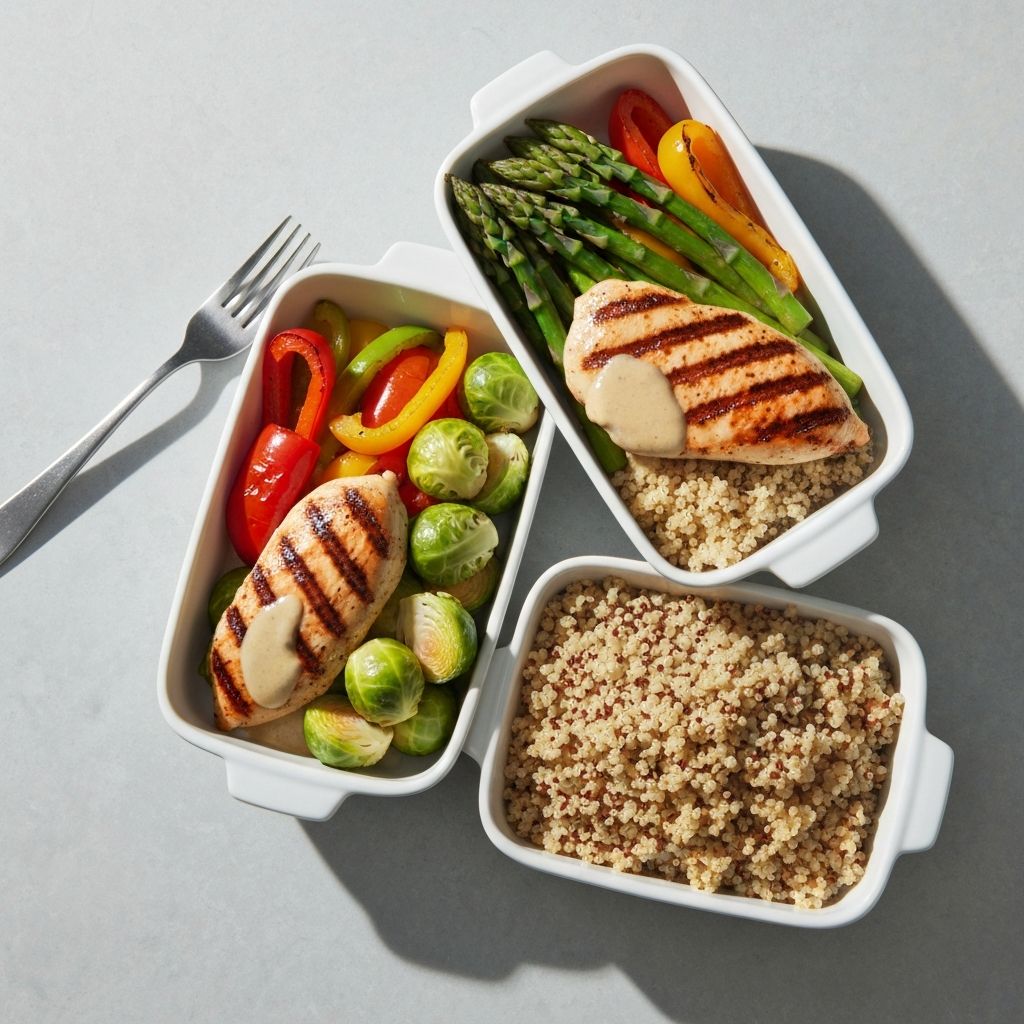 Conjunto de comidas balanceadas